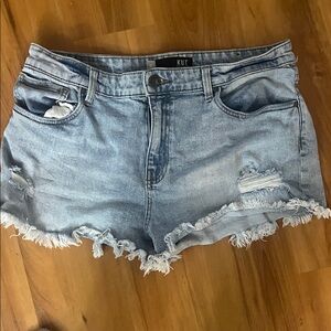 Kut from the Kloth Distressed Light Blue Jean Shorts